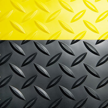 Crown Industrial Deck Plate Anti-fatigue Mat, Vinyl, 24 X 36, Black-yellow Border freeshipping - TVN Wholesale